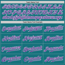 Load image into Gallery viewer, Custom Teal Purple-Gray Authentic Split Fashion Baseball Jersey
