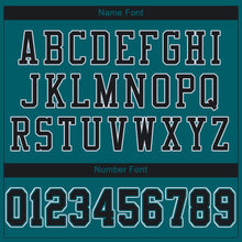 Load image into Gallery viewer, Custom Teal Black-White Mesh Authentic Football Jersey
