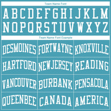 Load image into Gallery viewer, Custom Teal White Round Neck Suit Basketball Jersey
