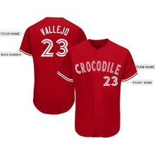 Load image into Gallery viewer, Custom Red White Baseball Jersey
