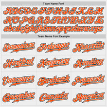 Load image into Gallery viewer, Custom White Orange-Black Authentic Two Tone Baseball Jersey
