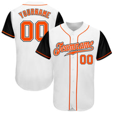 Load image into Gallery viewer, Custom White Orange-Black Authentic Two Tone Baseball Jersey
