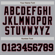 Load image into Gallery viewer, Custom Gray Black-Crimson Authentic Two Tone Baseball Jersey
