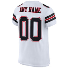 Load image into Gallery viewer, Custom White Black-Red Mesh Authentic Football Jersey
