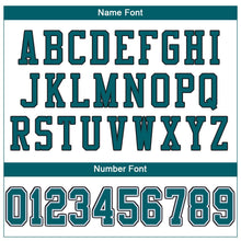 Load image into Gallery viewer, Custom White Teal-Black Mesh Authentic Football Jersey
