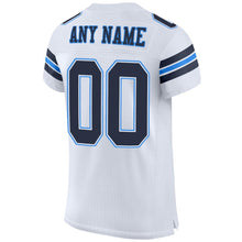 Load image into Gallery viewer, Custom White Navy-Powder Blue Mesh Authentic Football Jersey
