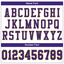 Load image into Gallery viewer, Custom White Purple-Old Gold Mesh Authentic Football Jersey
