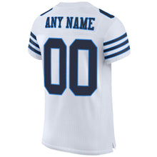 Load image into Gallery viewer, Custom White Navy-Powder Blue Mesh Authentic Football Jersey
