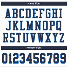 Load image into Gallery viewer, Custom White Navy-Powder Blue Mesh Authentic Football Jersey
