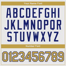 Load image into Gallery viewer, Custom White Old Gold-Royal Authentic Baseball Jersey
