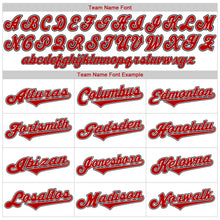 Load image into Gallery viewer, Custom White Red-Black Authentic Baseball Jersey
