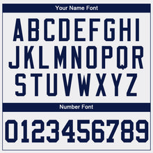 Load image into Gallery viewer, Custom White Navy Authentic Baseball Jersey
