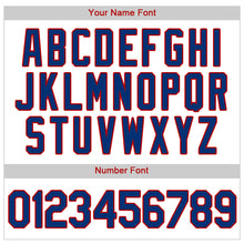 Load image into Gallery viewer, Custom White Royal Pinstripe  Royal-Red Authentic Baseball Jersey
