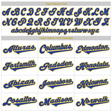 Load image into Gallery viewer, Custom White Old Gold-Royal Authentic Throwback Rib-Knit Baseball Jersey Shirt
