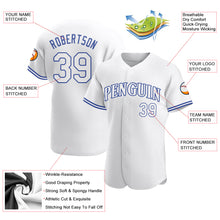 Load image into Gallery viewer, Custom White White-Royal Authentic Baseball Jersey
