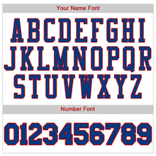 Load image into Gallery viewer, Custom White Royal Pinstripe  Royal-Red Authentic Baseball Jersey

