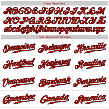Load image into Gallery viewer, Custom White Red-Black Authentic Baseball Jersey
