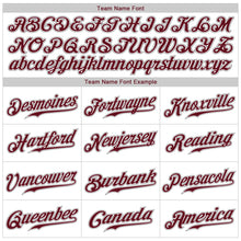 Load image into Gallery viewer, Custom White Crimson-Gray Authentic Baseball Jersey
