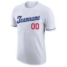 Load image into Gallery viewer, Custom White Royal-Red Performance T-Shirt
