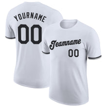 Load image into Gallery viewer, Custom White Black-Gray Performance T-Shirt

