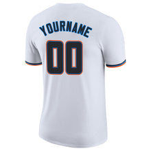 Load image into Gallery viewer, Custom White Black-Powder Blue Performance T-Shirt
