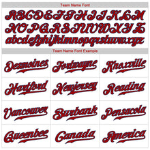 Load image into Gallery viewer, Custom White Navy Pinstripe Red-Navy Authentic Baseball Jersey
