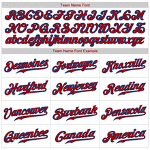 Load image into Gallery viewer, Custom White Royal Pinstripe Red-Royal Authentic Baseball Jersey
