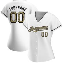 Load image into Gallery viewer, Custom White Camo-Black Authentic Baseball Jersey
