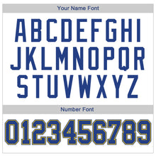 Load image into Gallery viewer, Custom White Royal-Gold Authentic Throwback Basketball Jersey
