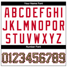 Load image into Gallery viewer, Custom White Camo-Red Authentic Throwback Basketball Jersey
