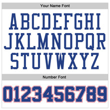 Load image into Gallery viewer, Custom White Royal-Red Authentic Throwback Basketball Jersey
