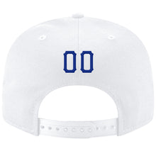 Load image into Gallery viewer, Custom White Royal-Red Stitched Adjustable Snapback Hat
