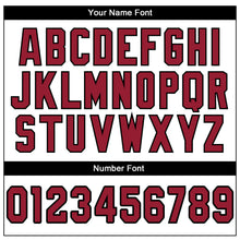 Load image into Gallery viewer, Custom White Cardinal-Black Mesh Authentic Throwback Football Jersey
