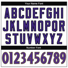 Load image into Gallery viewer, Custom White Purple-Old Gold Mesh Authentic Throwback Football Jersey
