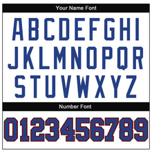 Load image into Gallery viewer, Custom White Royal-Red Mesh Authentic Throwback Football Jersey
