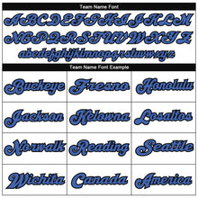 Load image into Gallery viewer, Custom White Blue-Black Mesh Authentic Throwback Football Jersey
