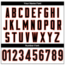 Load image into Gallery viewer, Custom White Black-Orange Mesh Authentic Throwback Football Jersey
