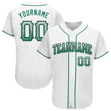 Load image into Gallery viewer, Custom White Kelly Green-Black Authentic Drift Fashion Baseball Jersey
