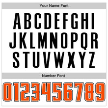 Load image into Gallery viewer, Custom White Orange Pinstripe Orange-Black Authentic  Basketball Jersey
