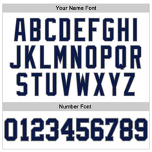 Load image into Gallery viewer, Custom White Navy Pinstripe Navy-Gray Authentic  Basketball Jersey
