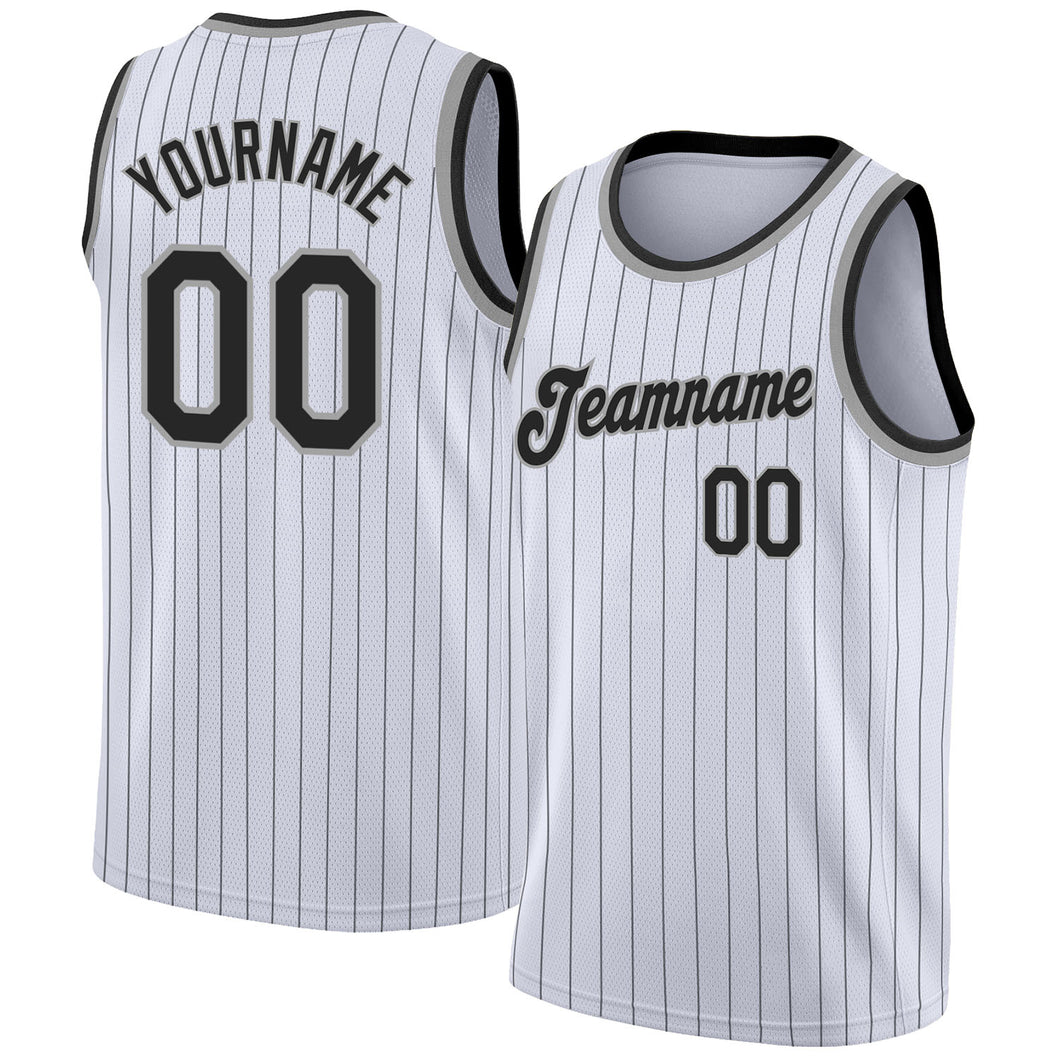 Custom White Black-Kelly Green Authentic Split Fashion Basketball Jersey