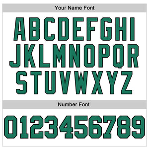 Custom White Kelly Green Pinstripe Kelly Green-Black Authentic Basketball Jersey