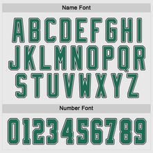 Load image into Gallery viewer, Custom White Kelly Green-Black Hockey Jersey
