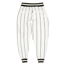 Load image into Gallery viewer, Custom White Black Pinstripe Black-White Sports Pants
