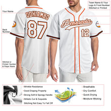 Load image into Gallery viewer, Custom White White-Orange Authentic Baseball Jersey

