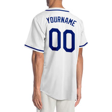 Load image into Gallery viewer, Custom White Royal-Red Authentic Baseball Jersey
