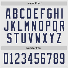 Load image into Gallery viewer, Custom White Navy Hockey Jersey
