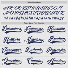 Load image into Gallery viewer, Custom White Navy Hockey Jersey
