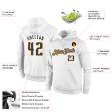 Load image into Gallery viewer, Custom Stitched White Steel Gray-Old Gold Sports Pullover Sweatshirt Hoodie
