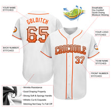 Load image into Gallery viewer, Custom White Orange-Black Authentic Drift Fashion Baseball Jersey

